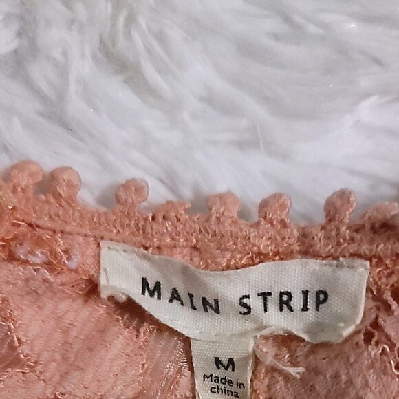 Main Strip Peach Color 1PC Romper/Shorts Size M - Picture 9 of 10